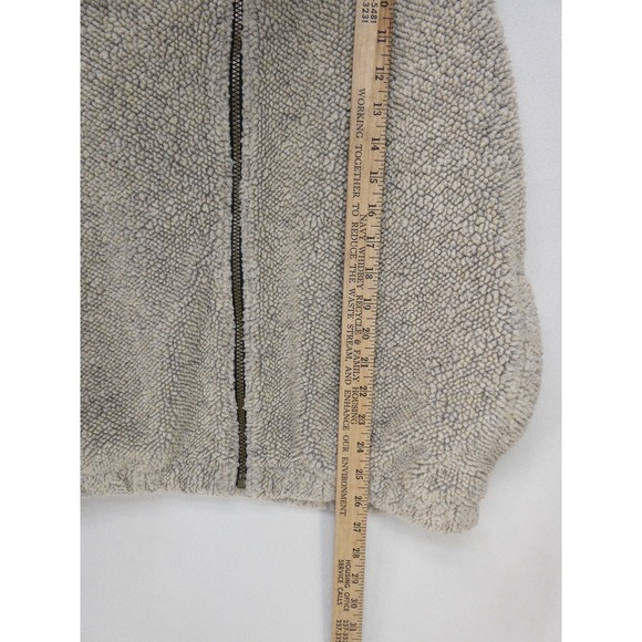 Vintage Pendleton Sherpa Vest Size S Tan Brown Full Zip Made in USA - Picture 9 of 14